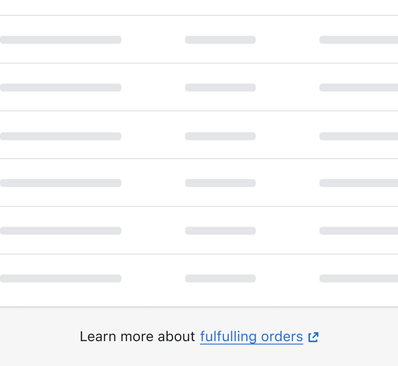 Shopify admin page with an example of an external link to the Shopify help center with no icon